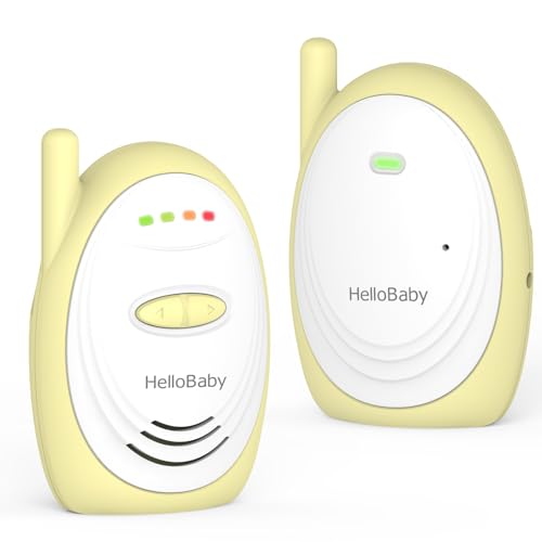 Hellobaby HB168 Audio-Babyfone, Babyphone Digital mit DECT-Technologie Sicheres Audio Babyphone - 300m Große Reichweite Audio Baby Monitore, ECO Mode, Ton-Anzeigegerät, USB-Verbindung