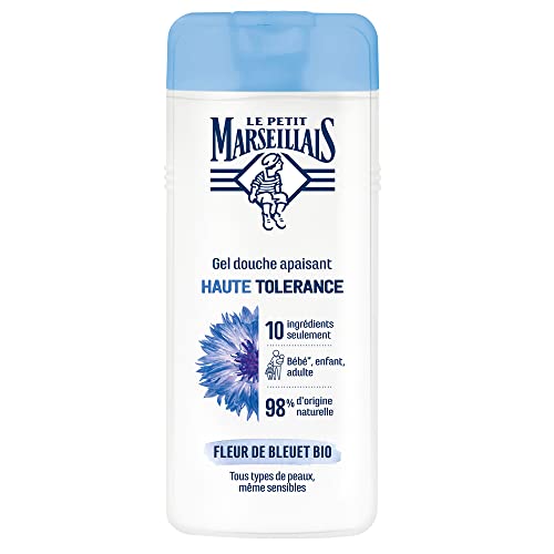 Le Petit Marseillais, Beruhigendes Duschgel, hohe Toleranz, Kornblumenblüte, Bio (400 ml Flasche), 98% natürliche Inhaltsstoffe, für alle Hauttypen, auch empfindliche Haut